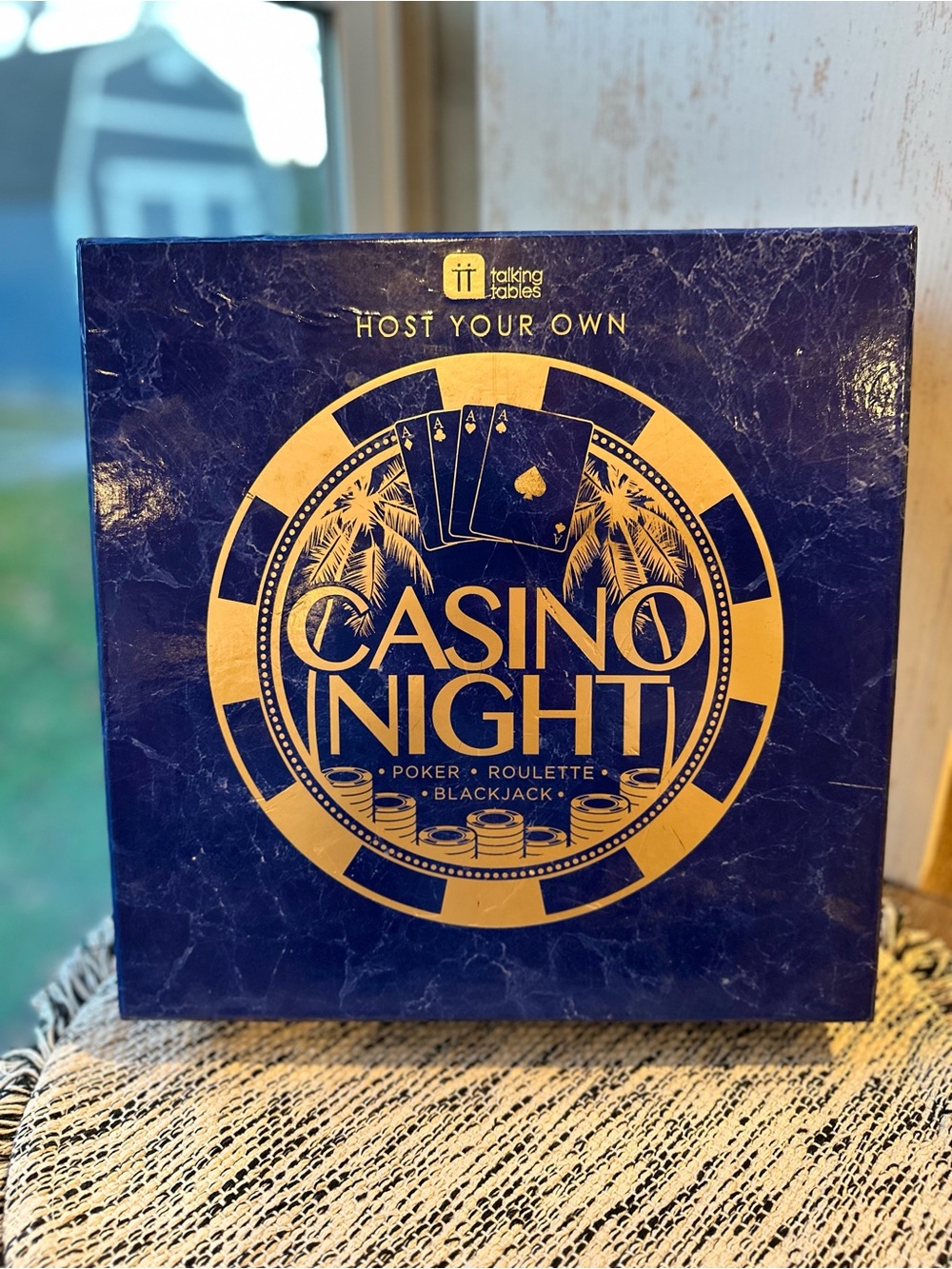 Talking Tables Casino Night Home Games Set - Poker, Roulette, & Blackjack